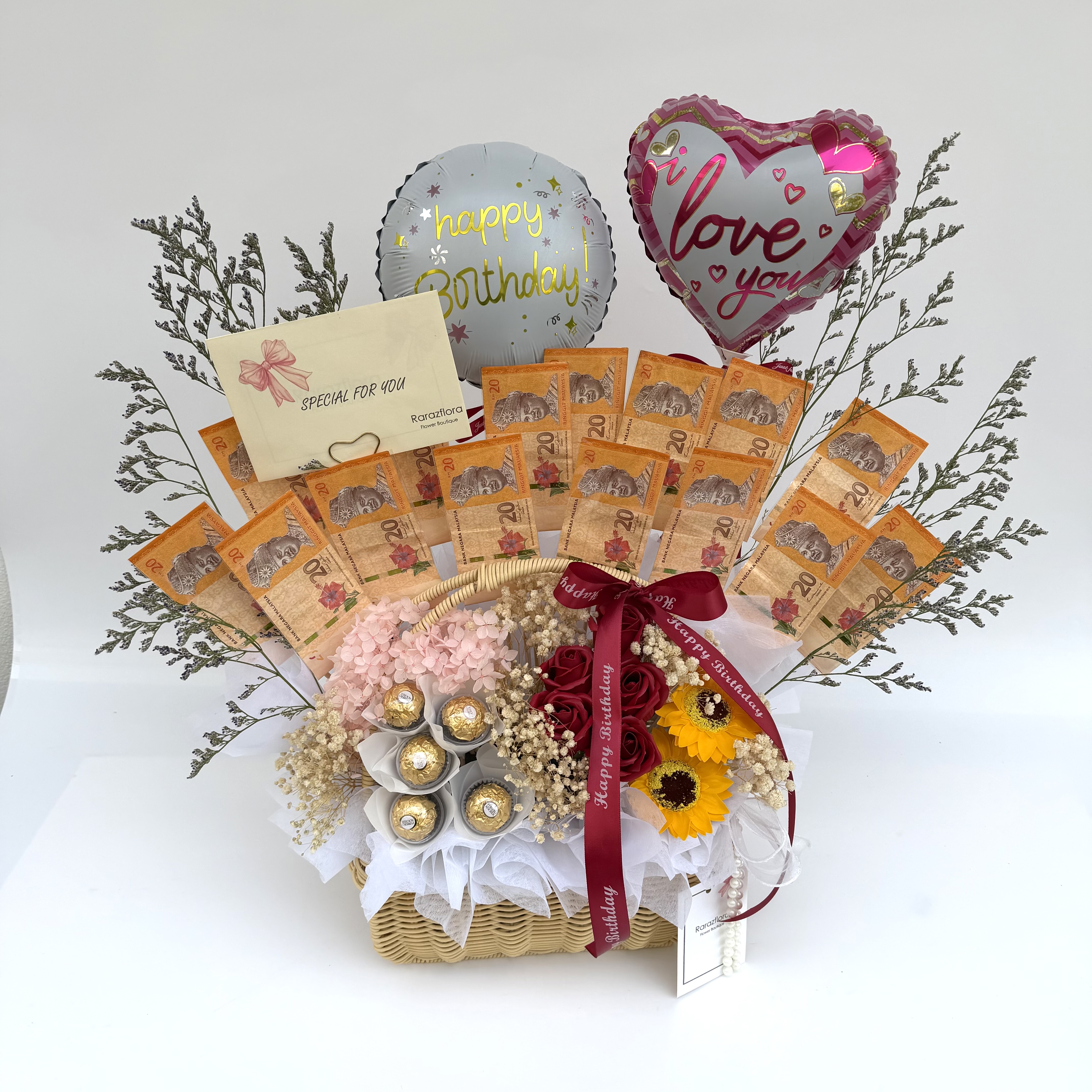 MONEY BASKET (Soap Flower)