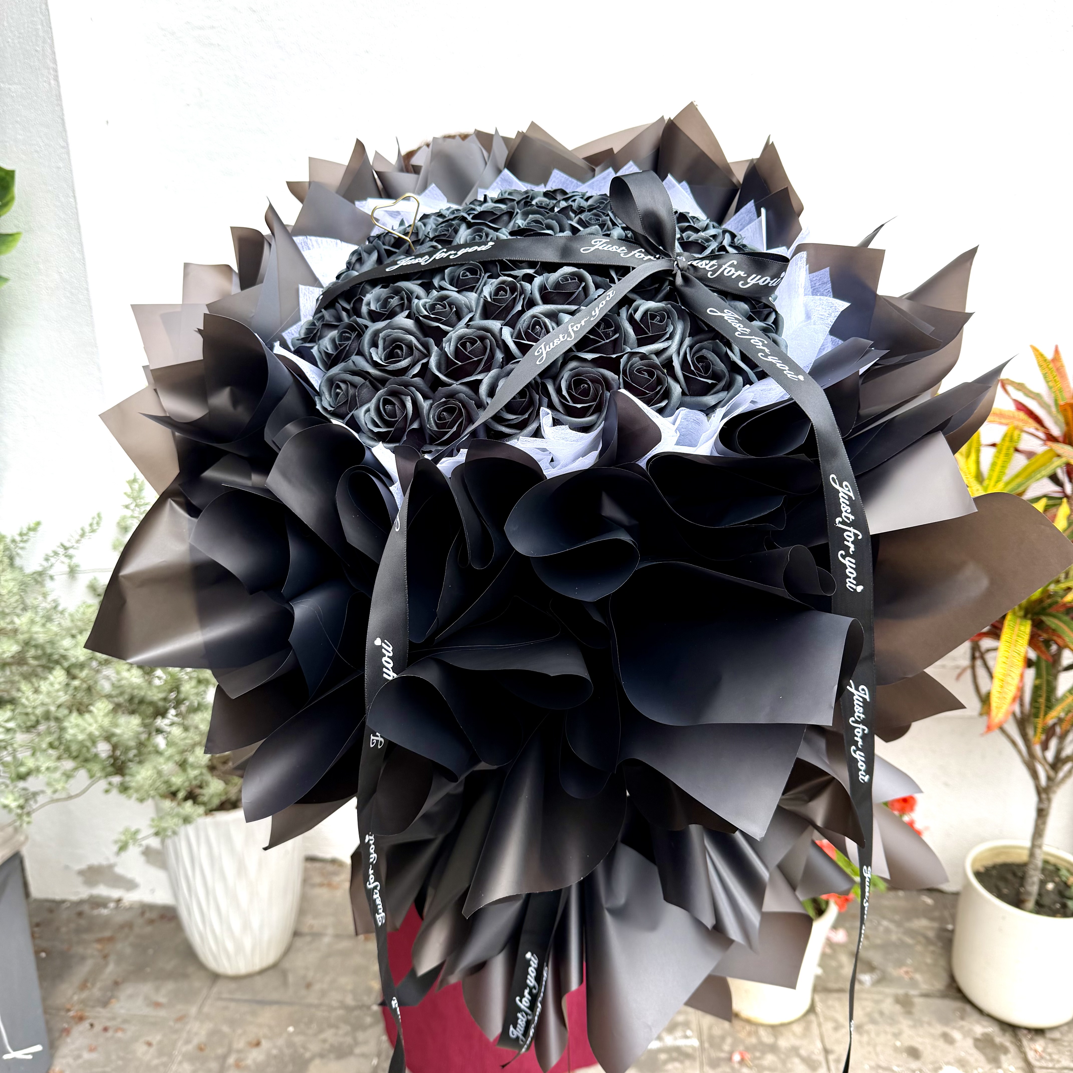 50 STALK BLACK ROSE FOR YOU