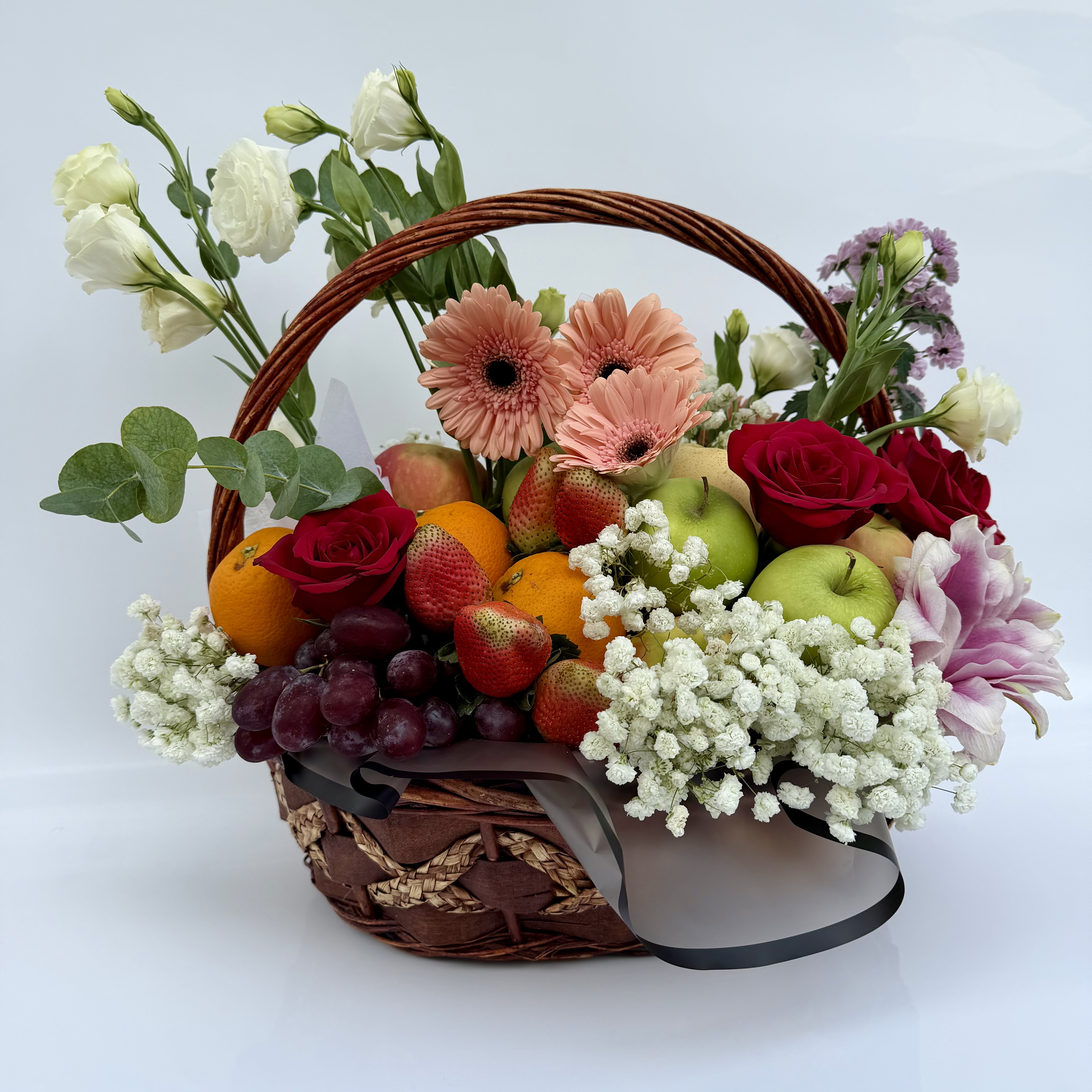 B1 FRUIT BASKET + FRESH FLOWER